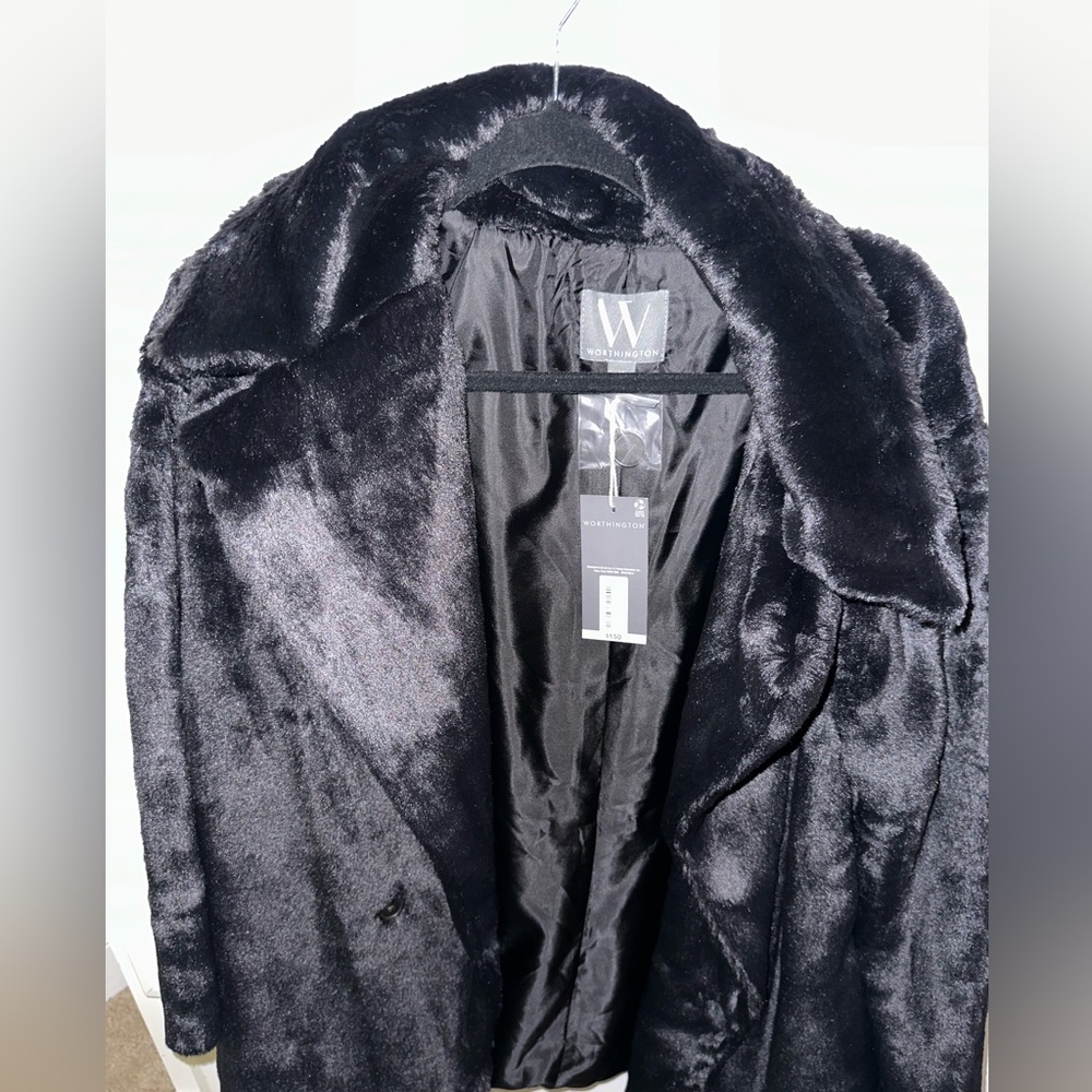 Faux fur coat